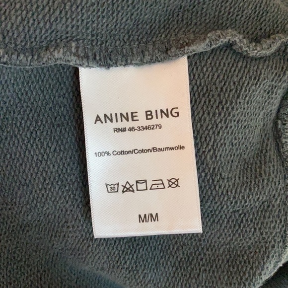 Anine bing Esme sweatshirt crew neck revolve grey size small bell sleeve - Picture 4 of 7